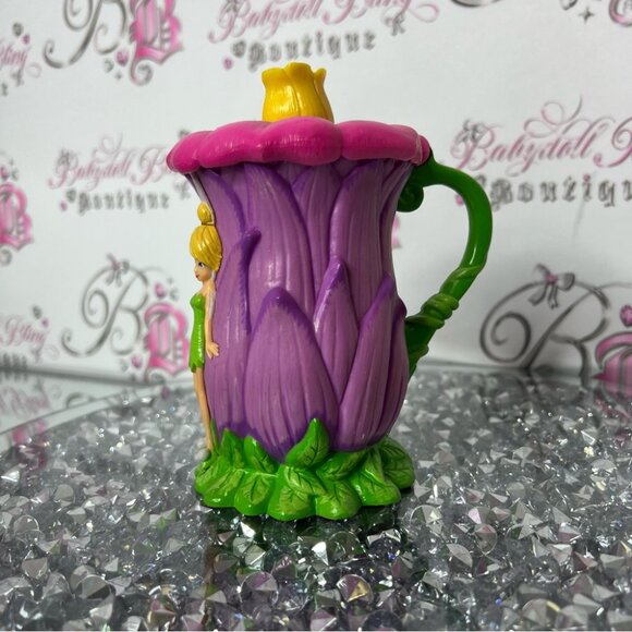 Tinker Bell cup flip top Peter Pan movie Purple and Green Decorative Figurine - Picture 9 of 9